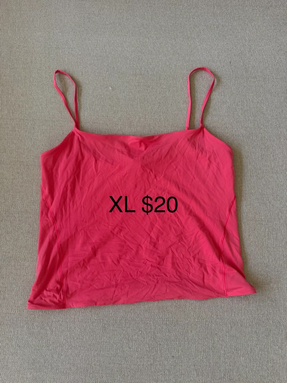 Women's Pink Spaghetti Strap Cami Tank Top